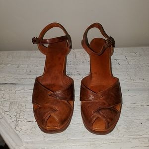 Vintage Mexican Hand Tooled Heels